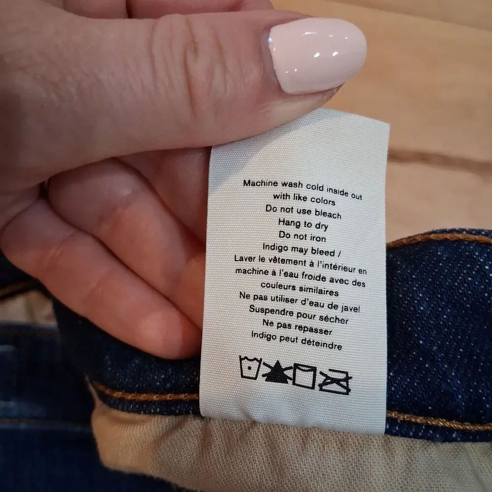NWT Rag & Bone Hayden Denim Mini Skirt Magnus Indigo Raw Hem Blue Jean Size 26